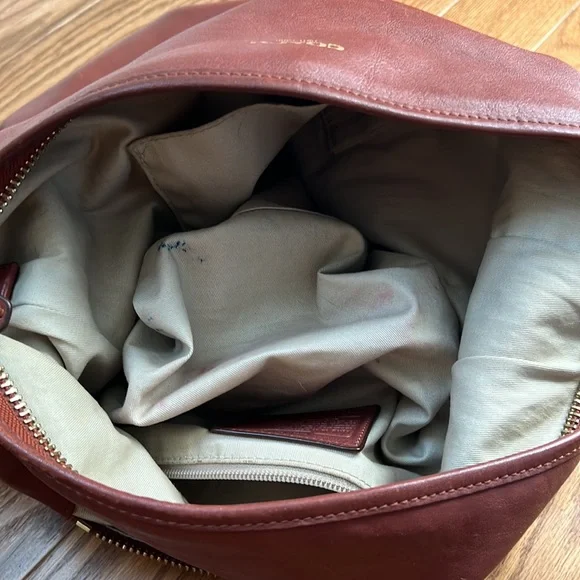 Saddle-color Coach Crossbody Bucket - Picture 8 of 14